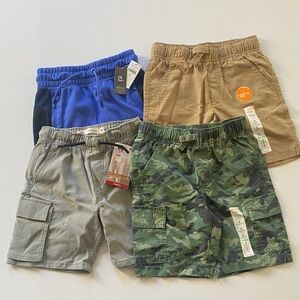 Boys Shorts Bundle - Blue, Tan, Gray, Green Camo
